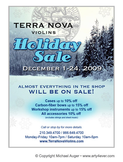 Terra Nova Violins Winter Sale Ad